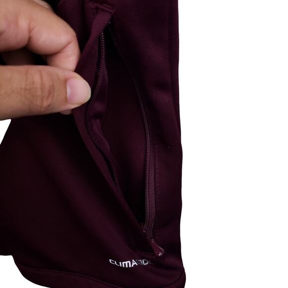 Adidas Men's Clima365 Full Zip Sweater Size Large ClimaCool Embroidered Burgundy - Picture 6 of 15
